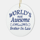 世界の最も素晴らしい義理の兄弟 セラミックオーナメント (左)