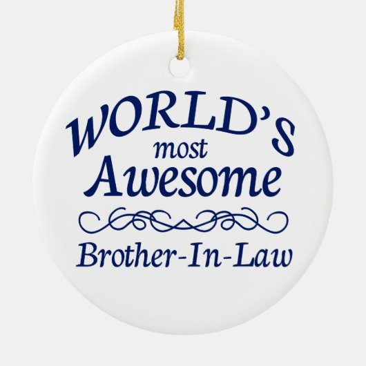 世界の最も素晴らしい義理の兄弟 セラミックオーナメント (裏面)