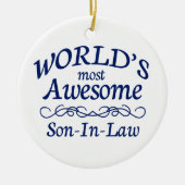 世界の最も素晴らしい義理の息子 セラミックオーナメント (正面)