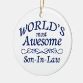 世界の最も素晴らしい義理の息子 セラミックオーナメント (左)