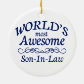 世界の最も素晴らしい義理の息子 セラミックオーナメント (裏面)