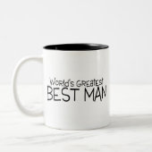 世界の最も素晴らしい花婿介添人の結婚式 ツートーンマグカップ (左)