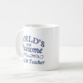 世界の最も素晴らしい英語の先生 コーヒーマグカップ (正面左)