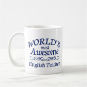 世界の最も素晴らしい英語の先生 コーヒーマグカップ (左)