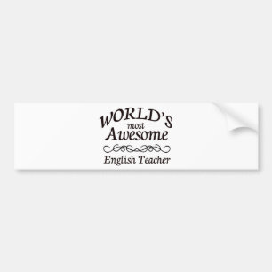 世界の最も素晴らしい英語の先生 バンパーステッカー