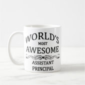 世界の最も素晴らしい補助校長 コーヒーマグカップ (左)