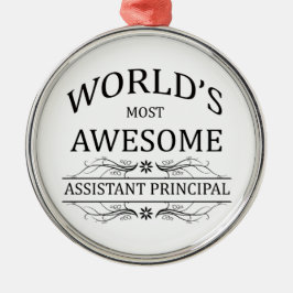 世界の最も素晴らしい補助校長 メタルオーナメント