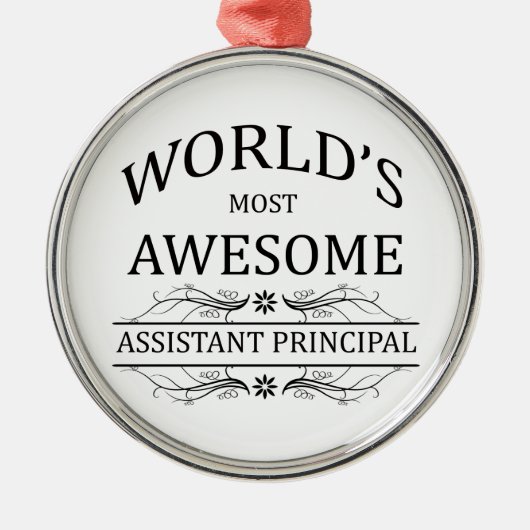 世界の最も素晴らしい補助校長 メタルオーナメント (正面)
