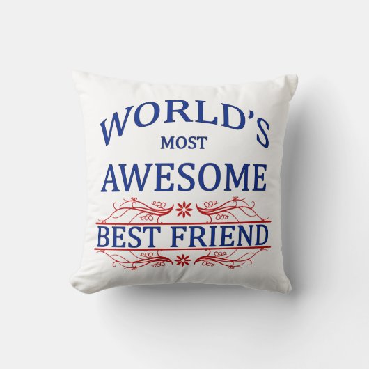 世界の最も素晴らしい親友 クッション (正面)
