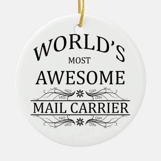 世界の最も素晴らしい郵便配達員 セラミックオーナメント (正面)