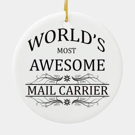 世界の最も素晴らしい郵便配達員 セラミックオーナメント (裏面)