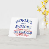 世界の最も素晴らしい100歳 カード (黄色い花)