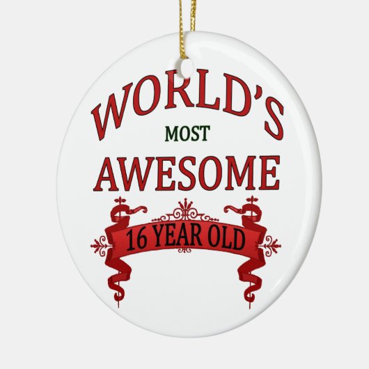 世界の最も素晴らしい16歳児 セラミックオーナメント (左)