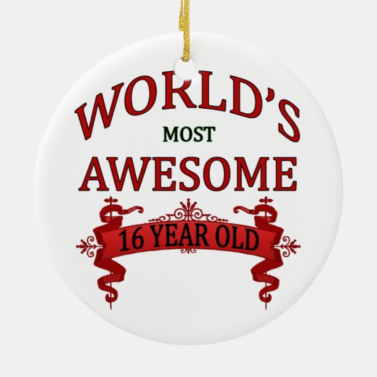 世界の最も素晴らしい16歳児 セラミックオーナメント (裏面)