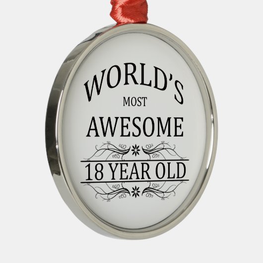 世界の最も素晴らしい18歳児 メタルオーナメント (右)