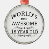 世界の最も素晴らしい18歳児 メタルオーナメント (正面)