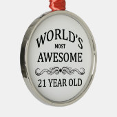 世界の最も素晴らしい21歳 メタルオーナメント (右)