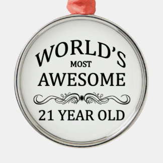 世界の最も素晴らしい21歳 メタルオーナメント