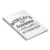 世界の最も素晴らしい30歳 ノートブック (右側)