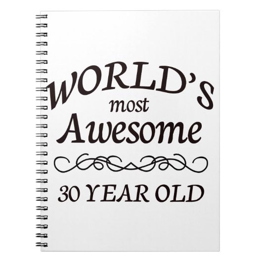 世界の最も素晴らしい30歳 ノートブック (正面)