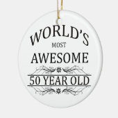 世界の最も素晴らしい50歳 セラミックオーナメント (左)