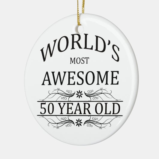 世界の最も素晴らしい50歳 セラミックオーナメント (左)