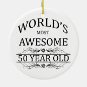 世界の最も素晴らしい50歳 セラミックオーナメント (裏面)