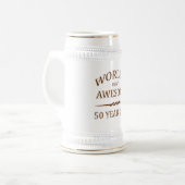 世界の最も素晴らしい50歳 ビールジョッキ (正面左)