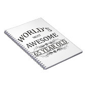 世界の最も素晴らしい65歳 ノートブック (右側)