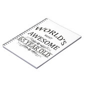 世界の最も素晴らしい65歳 ノートブック (左側)