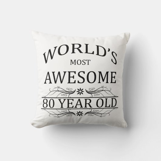 世界の最も素晴らしい80歳 クッション (正面)