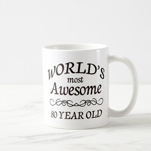 世界の最も素晴らしい80歳 コーヒーマグカップ (右)