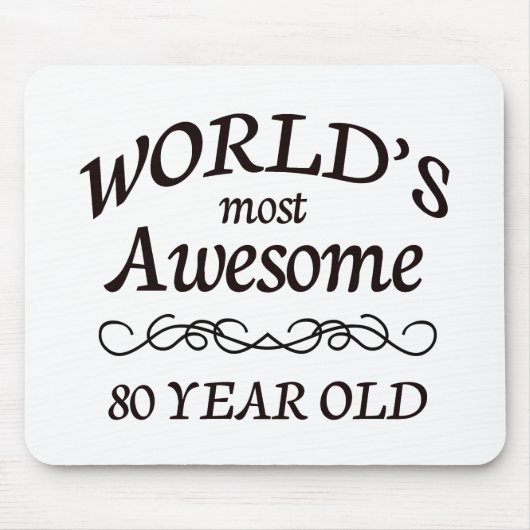 世界の最も素晴らしい80歳 マウスパッド (正面)