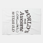 世界の最も素晴らしい90歳 キッチンタオル (横)