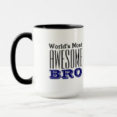 世界の最も素晴らしいBRO文字のデザイン マグカップ (左)