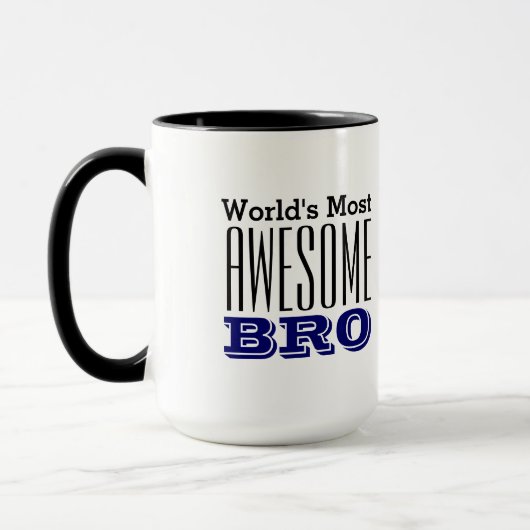 世界の最も素晴らしいBRO文字のデザイン マグカップ (左)