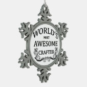 世界の最も素晴らしいCrafter スノーフレークピューターオーナメント (左)