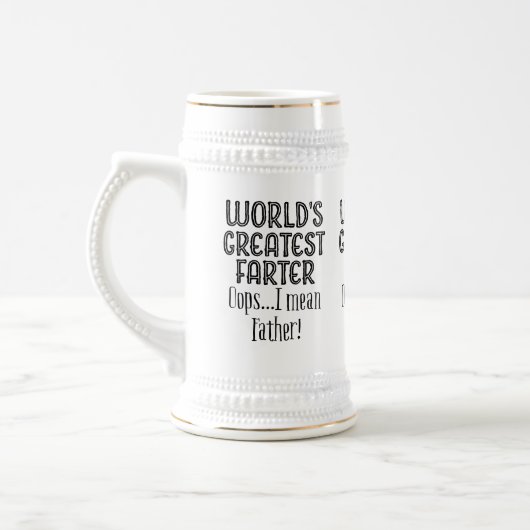 世界の最も素晴らしいfarter oops私は父の白を意味します ビールジョッキ (左)