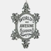 世界の最も素晴らしいGodson スノーフレークピューターオーナメント (左)