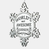 世界の最も素晴らしいGodson スノーフレークピューターオーナメント (右)