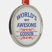 世界の最も素晴らしいGodson メタルオーナメント (右)