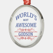 世界の最も素晴らしいGodson メタルオーナメント (左)