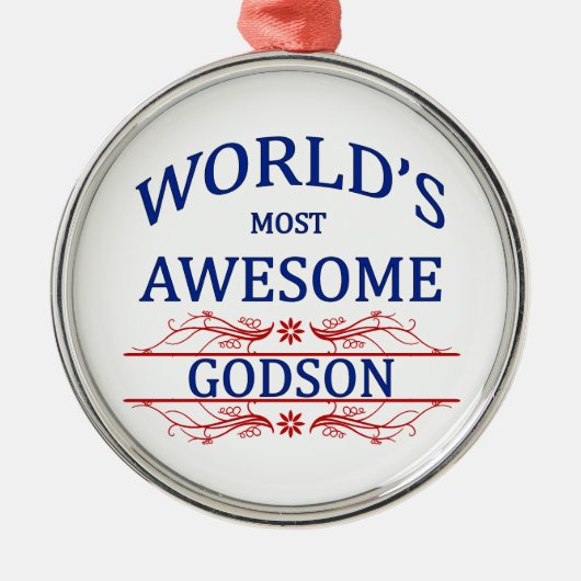 世界の最も素晴らしいGodson メタルオーナメント (正面)