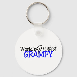 世界の最も素晴らしいGrampyの暗藍色 キーホルダー