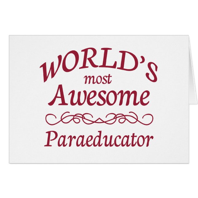 世界の最も素晴らしいParaeducator (正面横)