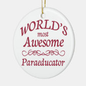 世界の最も素晴らしいParaeducator セラミックオーナメント (左)