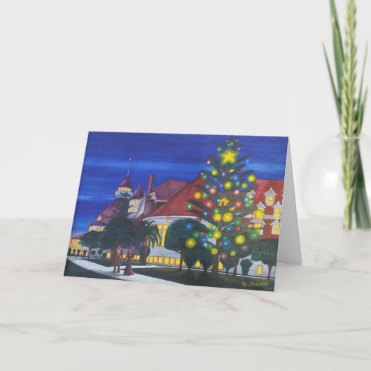 世界の最初屋外のクリスマスツリー1904年 シーズンカード (正面)