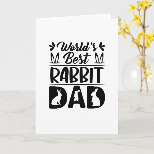 世界の最高のうさぎパパ – 娘 – 母おもしろい – 母 カード (黄色い花)