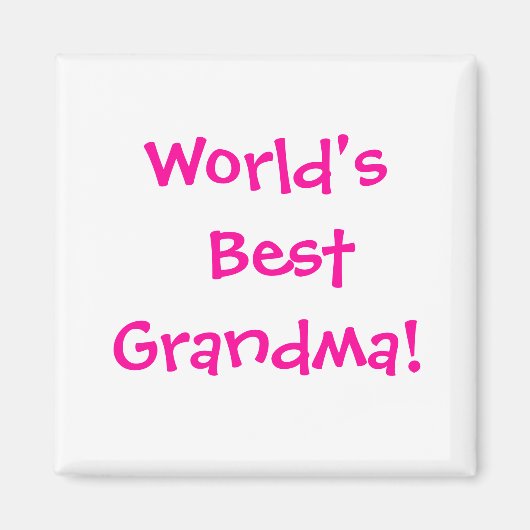 世界の最高のおばあちゃん！ マグネット (正面)