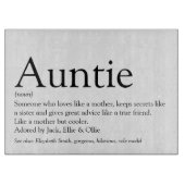 世界の最高のおばよ、叔母の定義 カッティングボード (正面)